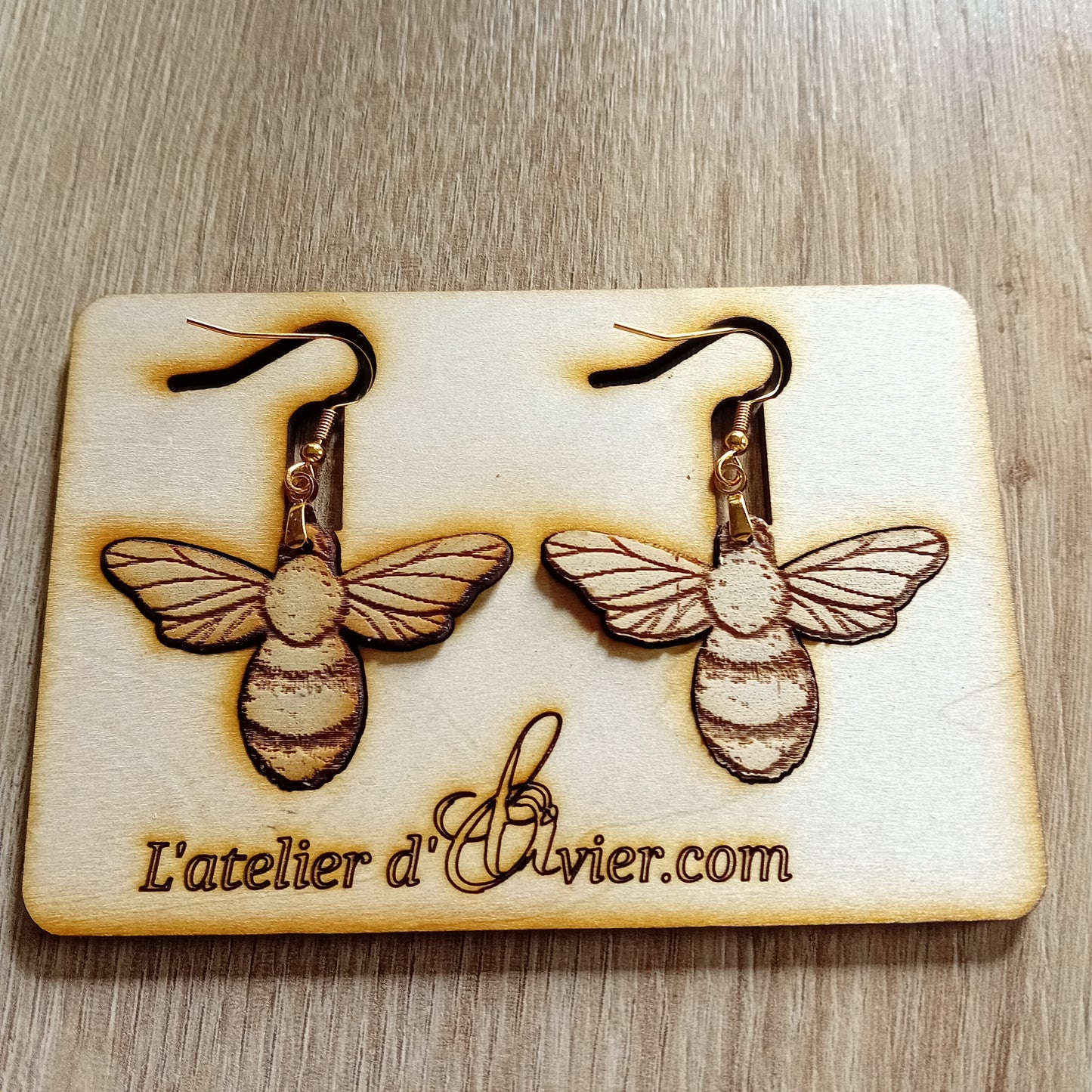 Boucles d'oreille  - Abeilles